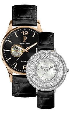 Đồng hồ Philippe Auguste PA5004D + Diamond D DD6013A